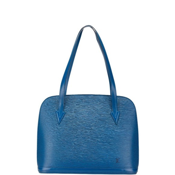 Louis Vuitton Blue Lussac Shoulder Toledo Bag Leather Tote Epi - Picture 1 of 8